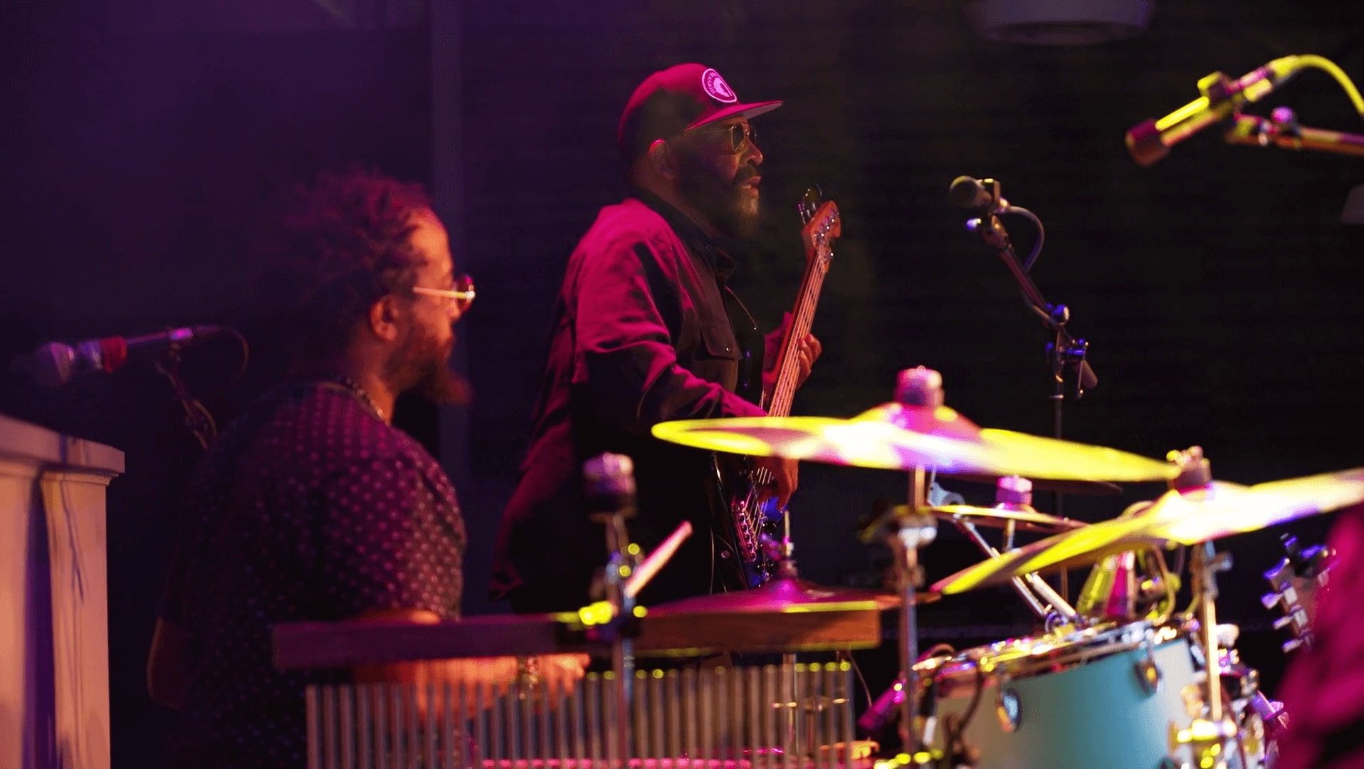 Band playing guitar and drums